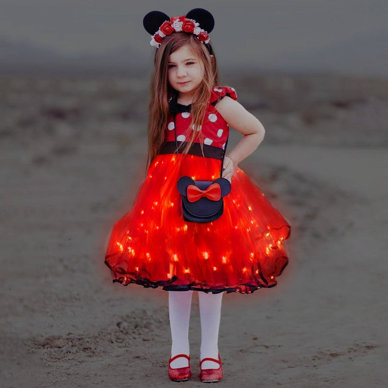 Rochie fosforescentă pentru copii Minnie Mouse