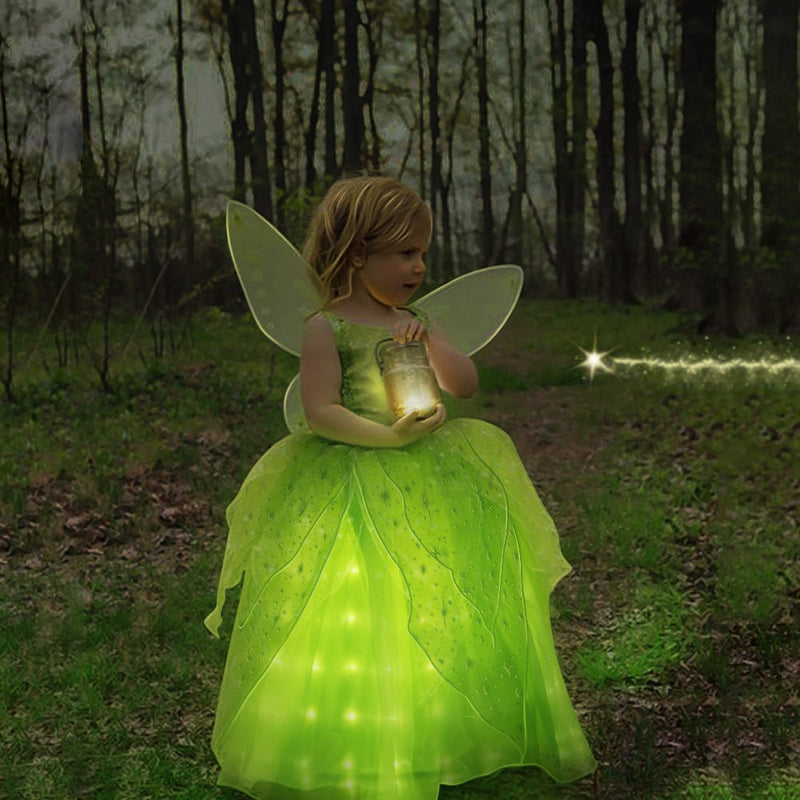 Rochie fosforescentă pentru copii Zână Tinkerbell