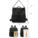 Rucsac din piele neagră pentru femei