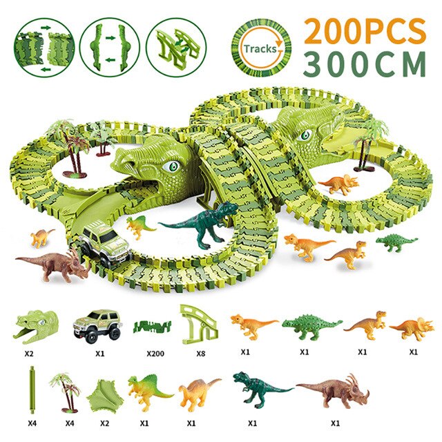 Pistă pentru mașini dinozaur - mai multe variante