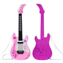 Chitară electrică roz pentru copii