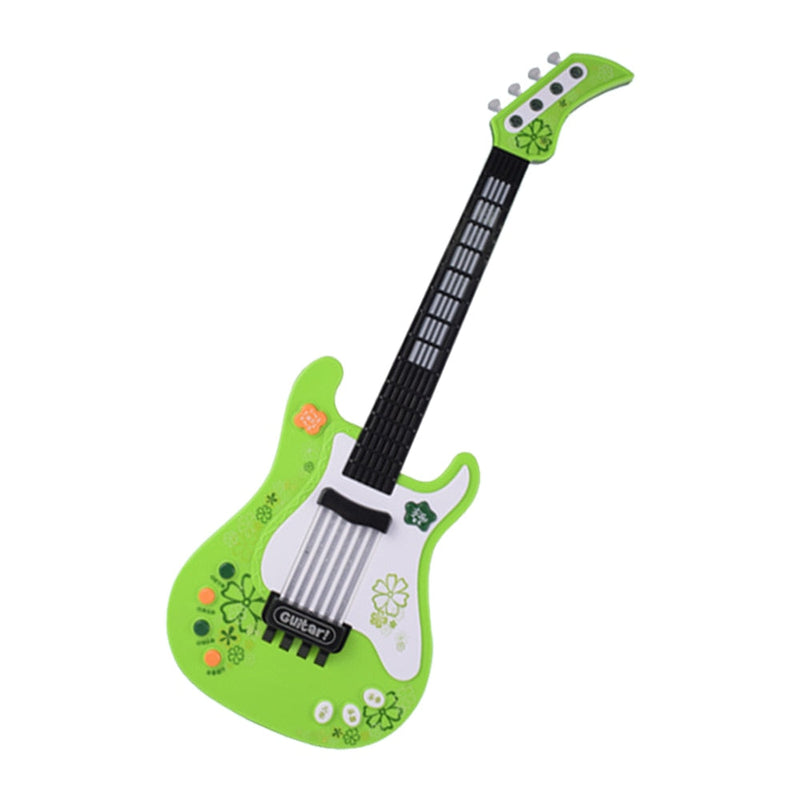 Chitară electrică verde pentru copii