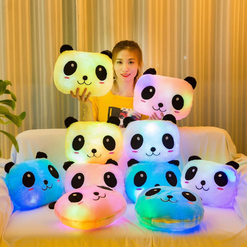 Jucărie de plush cu lumini panda - mai multe culori
