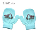 Mănuși de iarnă pentru copii cu motiv de mașină - mai multe variante