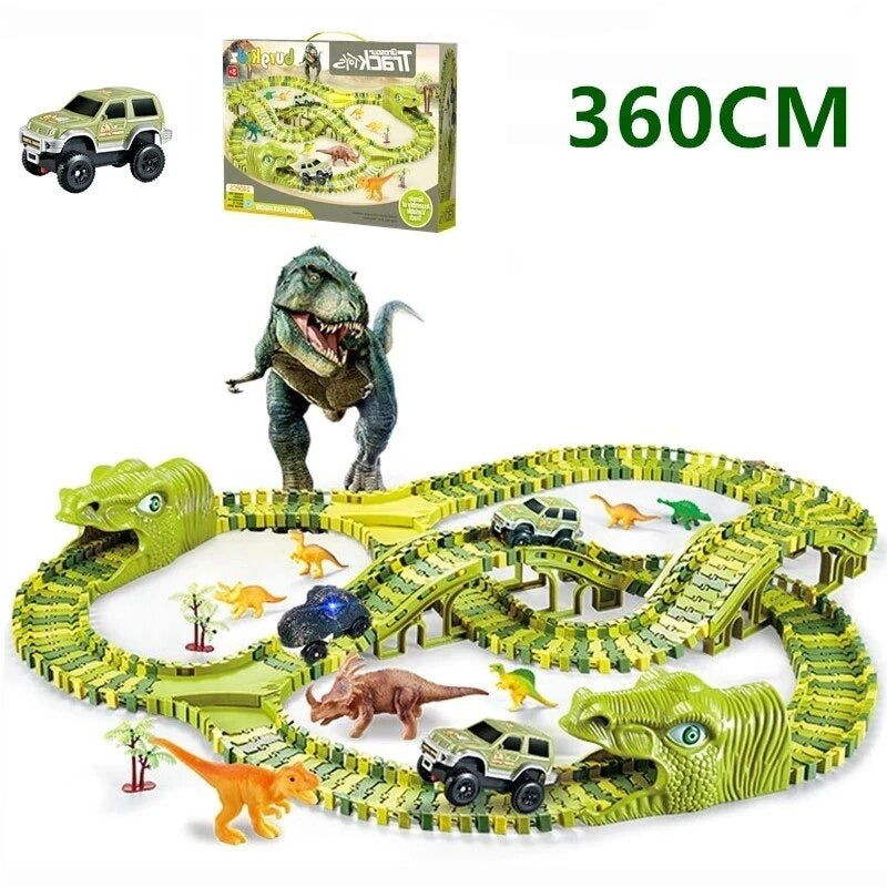 Pistă pentru mașini dinozaur - mai multe variante