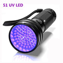 Lanternă cu LED-uri ultraviolete - 51 de LED-uri UV