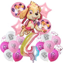 Balon pentru fetițe cu numărul zilei de naștere PAW Patrol