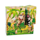 Puzzle cub din lemn pentru copii cu imagine - mai multe variante