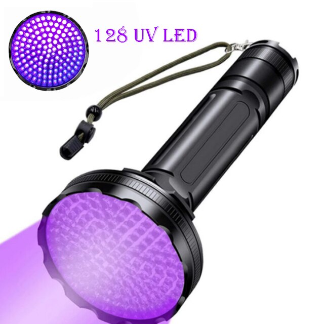 Lanternă cu LED-uri ultraviolete - 128 de LED-uri UV