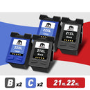 Cartușe de cerneală pentru HP 21/22 XL - mai multe variante