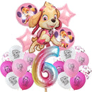 Balon pentru fetițe cu numărul zilei de naștere PAW Patrol
