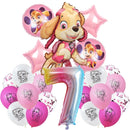 Balon pentru fetițe cu numărul zilei de naștere PAW Patrol