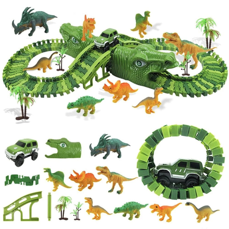 Pistă pentru mașini dinozaur - mai multe variante
