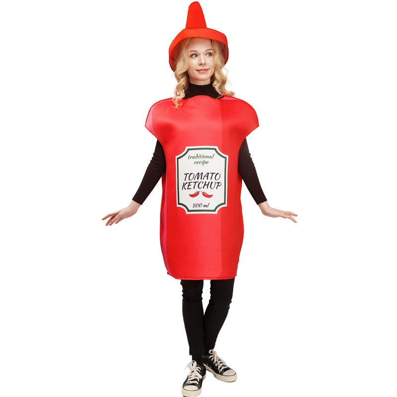 Costum pentru cupluri muștar și ketchup