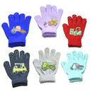 Mănuși de iarnă pentru copii cu motiv de mașină - mai multe variante