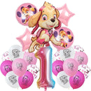Balon pentru fetițe cu numărul zilei de naștere PAW Patrol