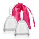 Cupa menstruală transparentă din silicon - mai multe variante