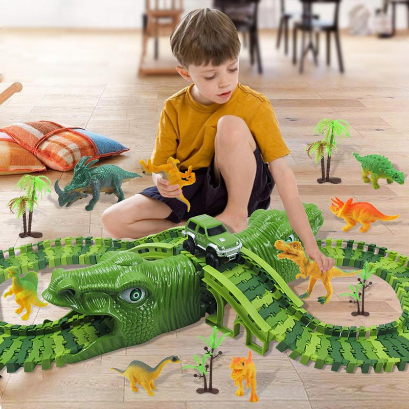 Pistă pentru mașini dinozaur - mai multe variante