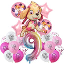 Balon pentru fetițe cu numărul zilei de naștere PAW Patrol