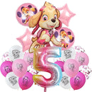 Balon pentru fetițe cu numărul zilei de naștere PAW Patrol