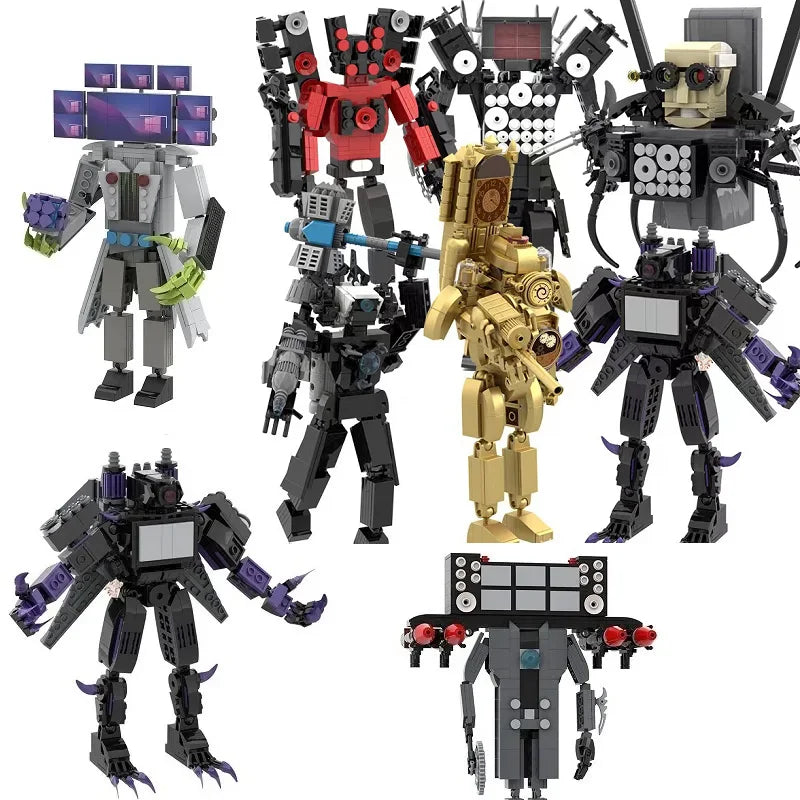 Design figurină Skibidi Toaletă pentru Lego