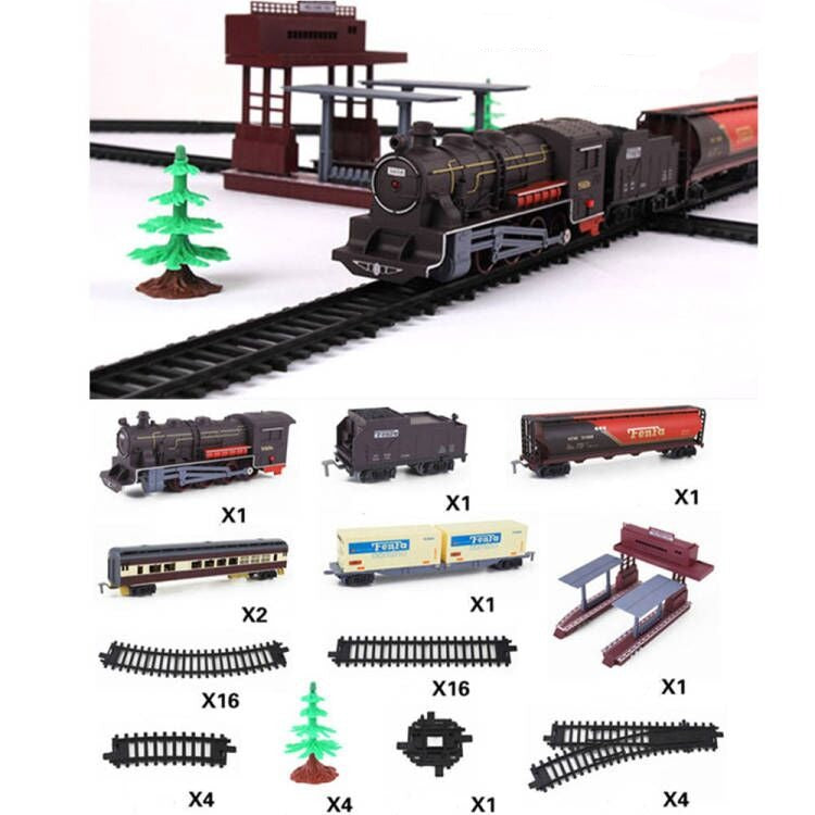 Circuit electric lung de tren pentru copii - mai multe variante