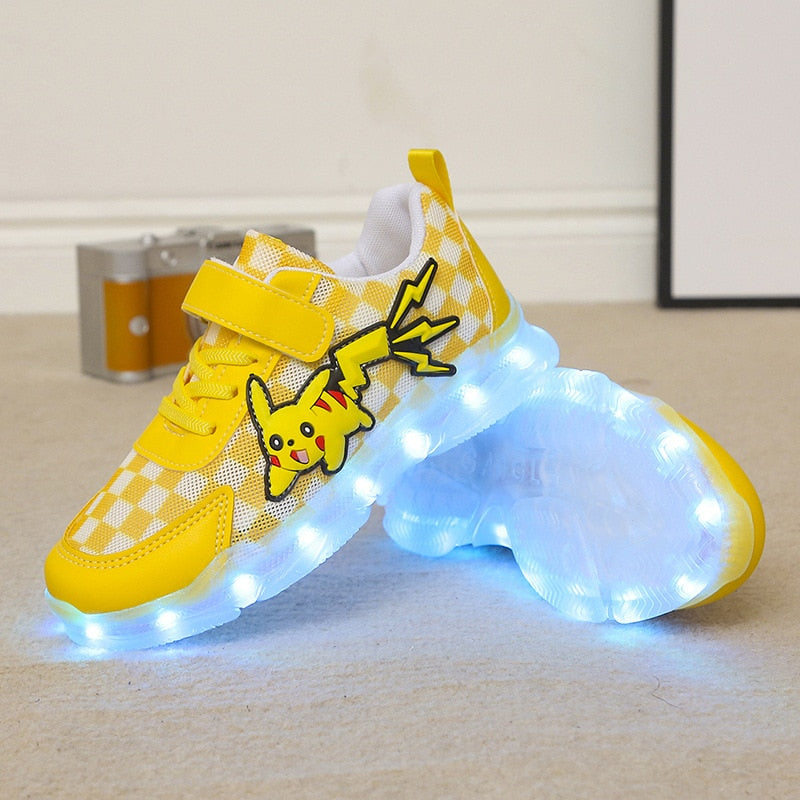 Copii cu LED-uri pentru copii cu lumină-up Pokemon Sneakers - mai multe variante