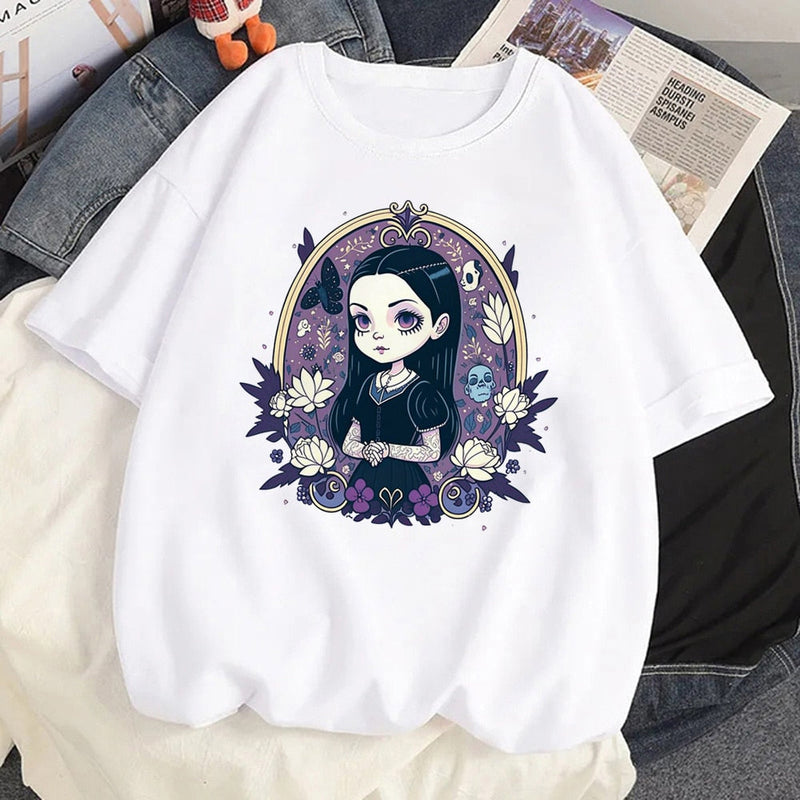 Tricou alb pentru femei Miercuri - mai multe variante