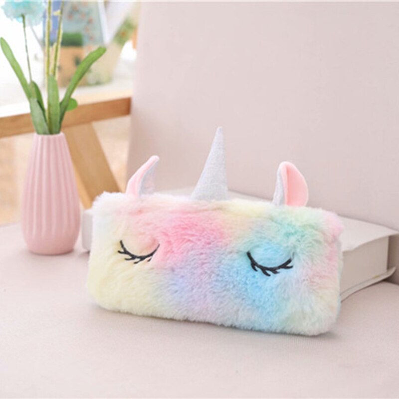 Curcubeu școală creion caz unicorn - mai multe culori