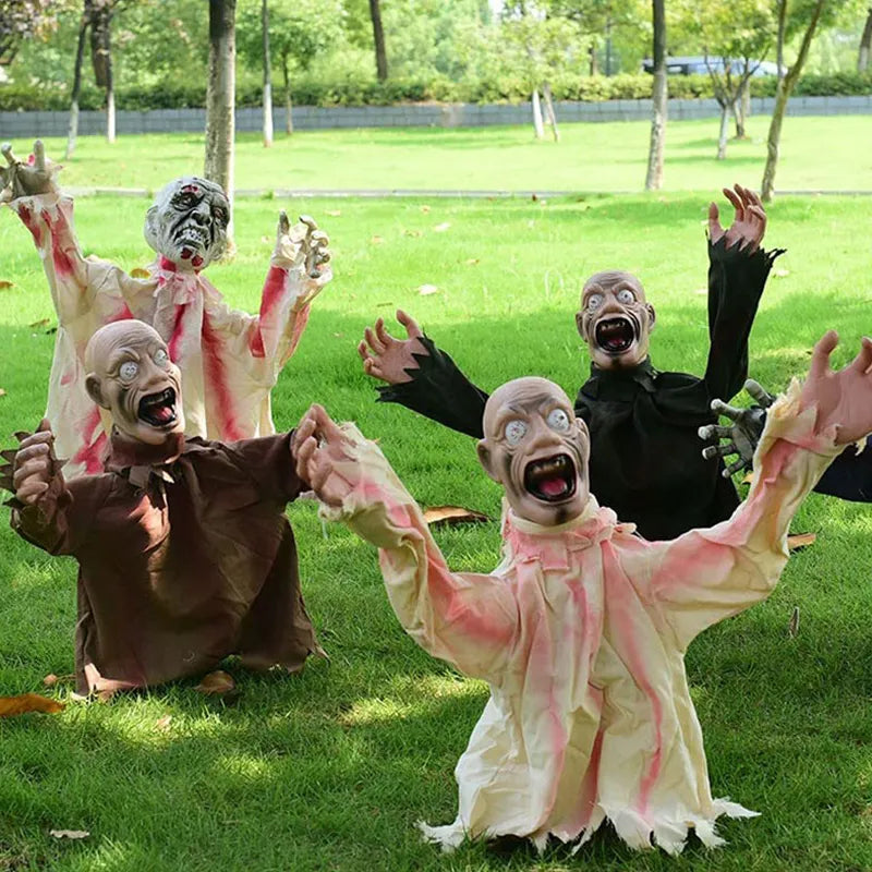 Decorațiuni înfricoșătoare de Halloween cu zombie strălucitor - mai multe variante