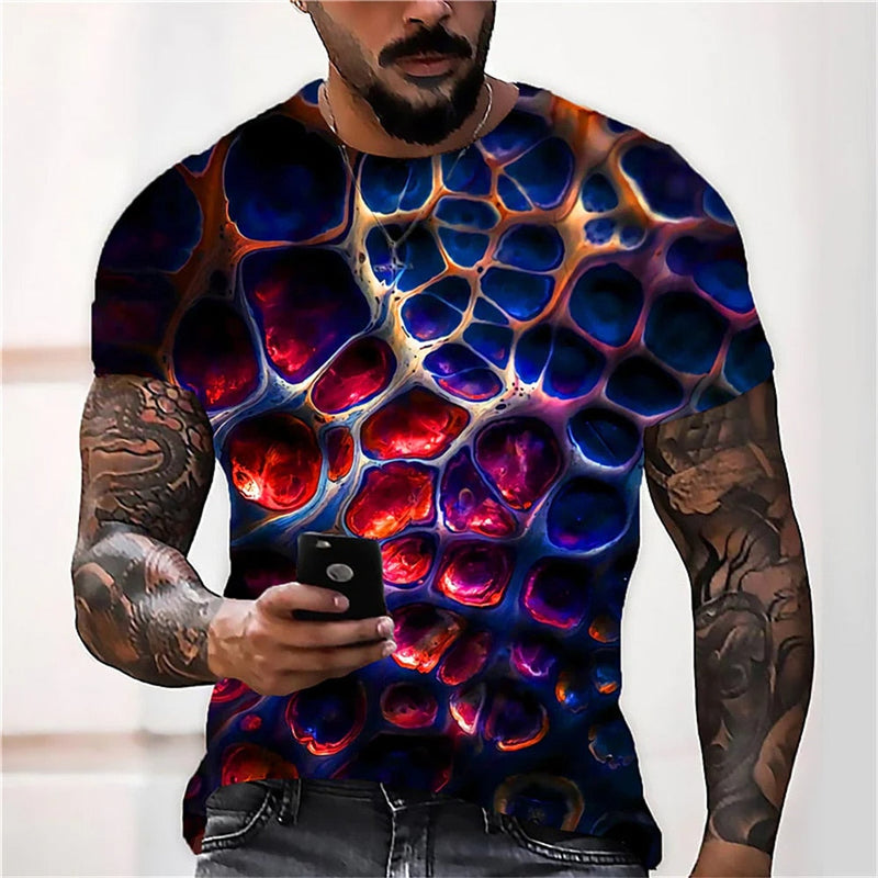 Tricou de designer pentru bărbați cu imprimare 3D - mai multe variante