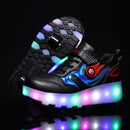 Pantofi luminoși pentru copii pe roți - mai multe variante