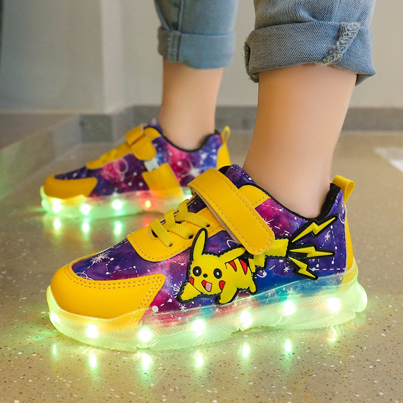 Copii cu LED-uri pentru copii cu lumină-up Pokemon Sneakers - mai multe variante