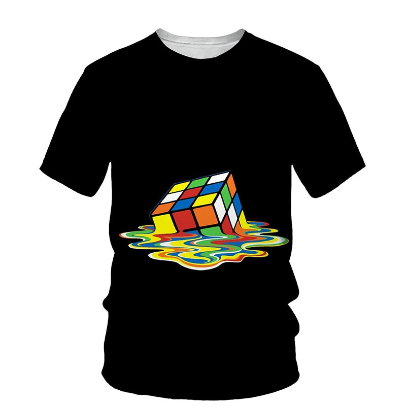 Tricou pentru bărbați cu imprimeu cubul lui Rubik - mai multe variante