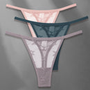 Tanga cu ochiuri de plasă pentru femei 3 buc - mai multe variante