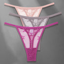 Tanga cu ochiuri de plasă pentru femei 3 buc - mai multe variante