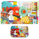 Puzzle pentru copii 60 de piese cu cutie - mai multe variante