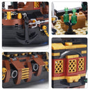 Set negru de corabie de pirat pentru Lego