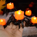 Halloween decorare lumânare artificială cu păianjen