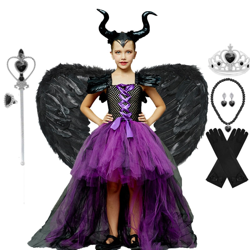 Costum pentru copii Maleficent - Regina Magiei Negre - mai multe variante