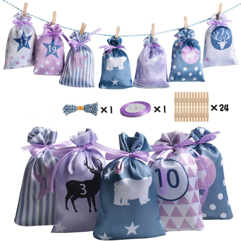 Săculețe pentru calendar de advent - mai multe variante