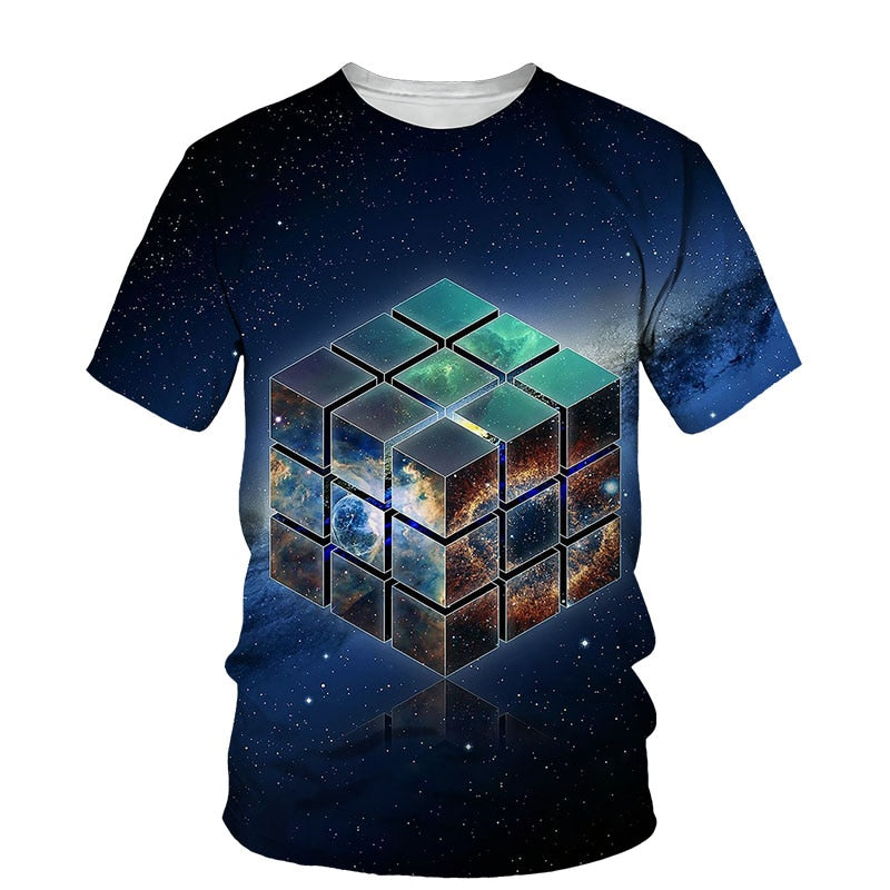 Băieți T-shirt cu imprimare 3D Rubik's Cube - mai multe variante