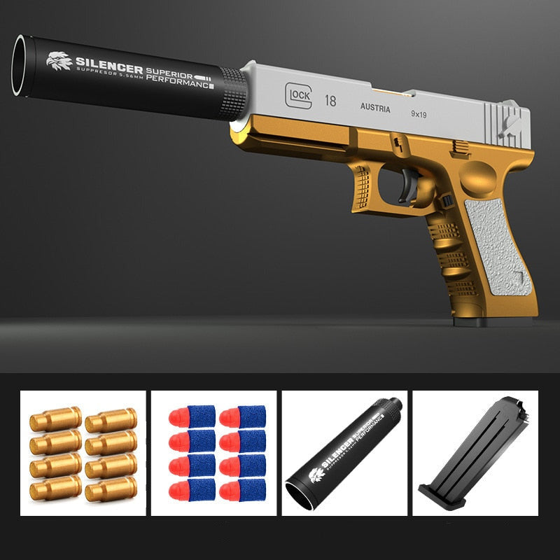 Pistol de jucărie Glock pentru copii - mai multe culori