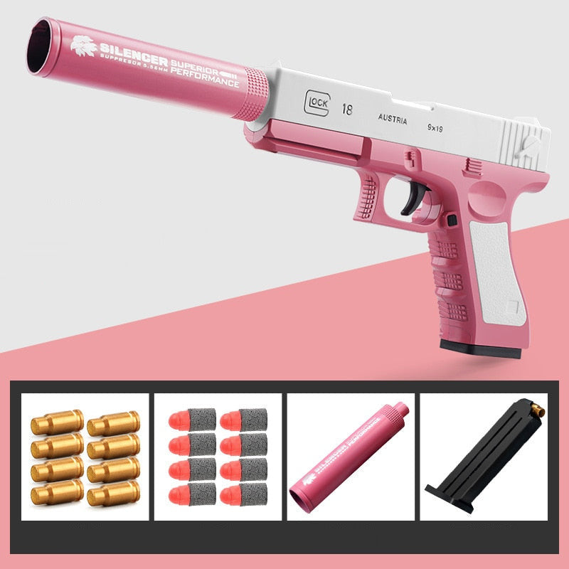 Pistol de jucărie Glock pentru copii - mai multe culori