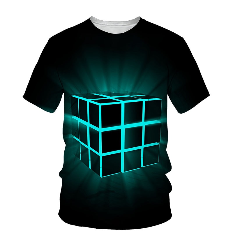 Băieți T-shirt cu imprimare 3D Rubik's Cube - mai multe variante