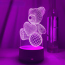 Lampička s 3D iluzí medvěd - více variant