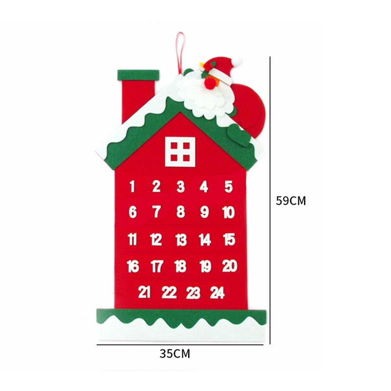 Calendar de advent mare suspendat - mai multe variante