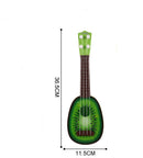 Ukulele pentru copii cu motiv de fructe - mai multe variante