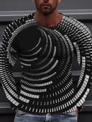 Tricou bărbătesc cu mânecă lungă cu imprimare 3D - mai multe variante