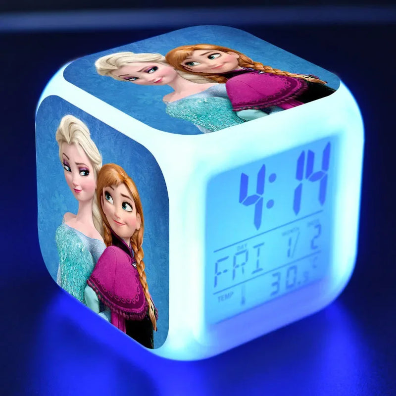 Ceas deșteptător cu LED pentru fete Frozen - mai multe variante